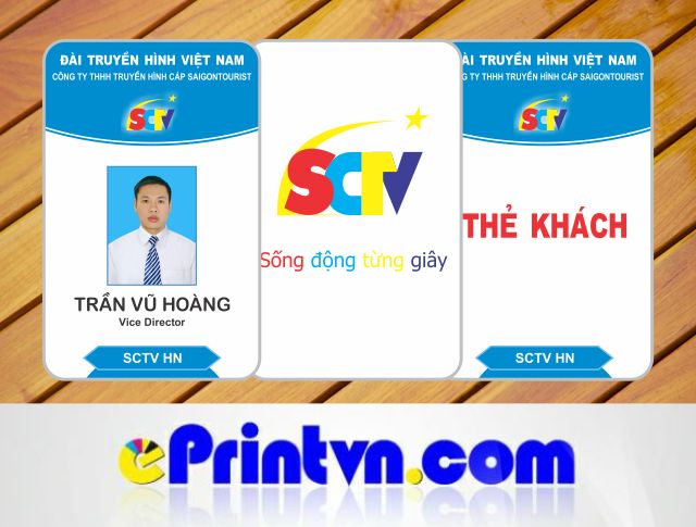 Thẻ nhân viên SCTV - In Luha - Công Ty TNHH In LUHA